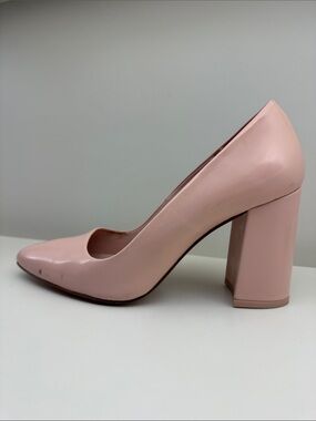 Uterque Blush Pink Block Heel Pump